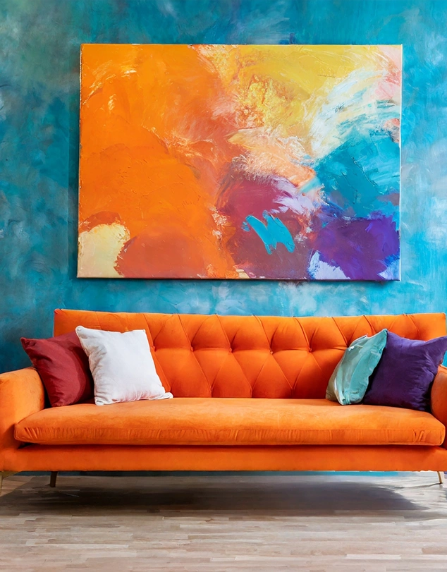 Sunset Abstract Painting Details-Luvarasnock